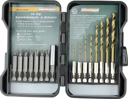 Brüder Mannesmann 16 dalių TiN grąžtų ir antgalių rinkinys M54325