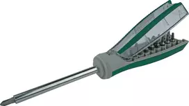 BRÜDER MANNESMANN GREEN LINE 19 inch atsuktuvas su bitais ir integruotu bitų dėklu (M29840)