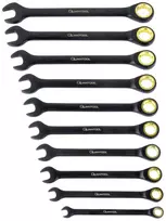 BRÜDER MANNESMANN Q25210 Quantool kombinēto uzgriežņu atslēgu komplekts, 10 gab., 8-19 mm