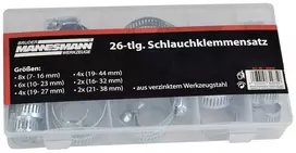 Brüder Mannesmann M60026 žarnų spaustukų rinkinys, 7-44 mm