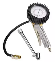 Einhell 4133110 analoginis padangų slėgio matuoklis su manometru, 0-10 bar / 0-145 psi, oro išleidimo vožtuvu