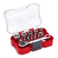 Einhell 21 dalių 1/4 colio galvučių ir antgalių rinkinys | Chrome Vanadium | grįžtamasis reketas | 118683
