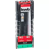 kwb 109183 šlifavimo pjūklo geležčių rinkinys, 3 dalių, medienai ir metalui