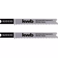 kwb 620530 bi-metaliniai siaurapjūklio ašmenys laminatui ir medienai, T formos kotas, 2 vnt.