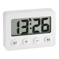 TFA Dostmann 60.2014.02 skaitmeninis žadintuvas su laikmačiu ir chronometru, juodas
