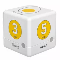TFA Dostmann Cube Timer skaitmeninis kiaušinių laikmatis, baltas/geltonas (38.2041.07)