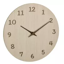 TFA Dostmann 60.3072.01 kvarcinis sieninis laikrodis, 298 mm, šviesaus medžio