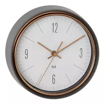 TFA Dostmann 60.3547.10 radijo bangomis valdomas sieninis laikrodis, 22,3 cm, pilkas ir vario spalvos