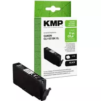 KMP juoda suderinama rašalo kasetė, skirta Canon CLI-551 XL BK (didelės talpos, 11 ml, ~500 puslapių) 1518,4011