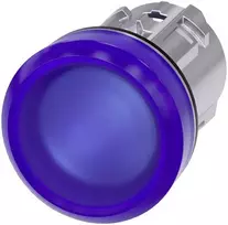 Siemens SIRIUS ACT plokščioji signalinė lemputė, mėlyna, 22mm, 24V AC/DC 3SU1051-6AA50-0AA0