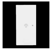 Busch-Jaeger future® linear dvigubas jungiklio dangtelis su šviesos simboliu, kairėje, Studio White 2CKA006220A0949