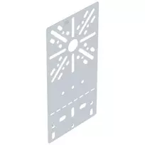 OBO Bettermann MP FL DD vertikali plokščia montavimo plokštė 235x120 mm, plieninė, cinko-aliuminio danga, tvirtinama varžtais