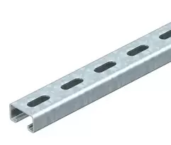 OBO Bettermann montavimo profilis C formos 41x21 mm, perforuotas, 2000 mm, karštai cinkuotas plienas, plyšio plotis 22 mm 1122933