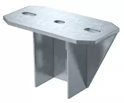 OBO Bettermann KU 7 NOX FT galinė plokštė U profiliui, nerūdijantis plienas 1.4301 6349056
