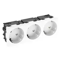 OBO BETTERMANN Connect 45 STD-D3SC RW3 3 vietų Schuko lizdas 33° Pure White 6120503