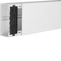 HAGER TEH FB6013009016 kabelių kanalų sistema su įrenginių / pertvarų montavimo galimybe, PVC, grynai balta, 60x130x2000 mm