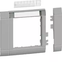 HAGER GR0802ALAN modulinio rėmo dangtelis, ZS 55, 80x80 mm, šviesiai pilkas, be halogenų