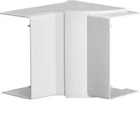 HAGER reguliuojamas vidinis kampas LFF6011049016, skirtas LF/LFF/LFH 60x110 kabelių kanalams, PVC, baltas