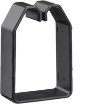 Hager BA6 laidų laikiklis 60x40 mm elektros instaliacijos kanalui, PVC, juodas, 50 vnt. (B600403)