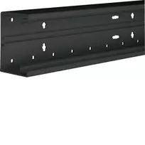 Hager BR6510019011 Tehalit BR kabelių kanalo pagrindas, PVC, grafito juodas, 80mm, priekinio fiksavimo, 2m