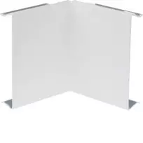 HAGER BRS0802I9016 vidinis kampo dangtelis, lakštinis plienas, eismo baltos spalvos RAL 9016, 80x20 mm BR kabelių kanalui