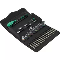 Wera 8100 SA 15 Zyklop reketas 1/4 inch su pasukama galvute ir Kraftform rankena 05005542001