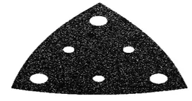 FEIN delta šlifavimo lapeliai su Velcro tvirtinimu, perforuoti, grūdėtumas 120, kampo matmuo 80 mm, 50 vnt. paketas (63717112017)