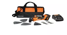 Fein AMM 500 Plus akumuliatorinis daugiafunkcis įrankis su 2x 18V 4Ah baterijomis, ALG 80 greituoju įkrovikliu, StarlockPlus, QuickIN, anti-vibracija, dėkle 71293870000