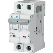 Eaton PXL-B16/2 modulinis automatinis jungiklis, 16 A, 2 polių, B tipo, 10 kA, 230/400 V AC, DIN bėgiui 236231