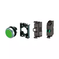 Eaton M22-DL-G-K10LED-BVP apšviečiamas valdymo mygtukas su plastikiniu priekiniu žiedu 110930