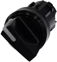 Siemens SIRIUS ACT 3SU10022BC100AA0 perjungiklio galvutė, 22 mm, 2 padėčių, fiksuojama, juodas plastikinis priekinis žiedas, galima apšviesti