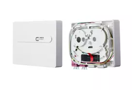 METZ OpDAT ADT sujungimo dėžutė 2xLC-D OM4 violetinė Pure White RAL 9010 1501177H02HC
