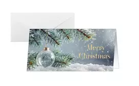 SIGEL DS637 Kalėdiniai atvirukai Snowy Idyll DIN lang, 25 vnt. su vokais