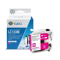 G&G suderinama rašalo kasetė Brother LC-123M magenta (14500)