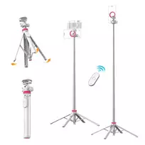 ULANZI MT-44 M MagSafe trikojis selfie lazdelė su Bluetooth nuotolinio valdymo pulteliu, 149 cm, balta