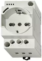 Finder 7U.00.8.230.0010 valdymo spintos rozetė, pilka (RAL 7035), 16A 230V, DIN bėgiui