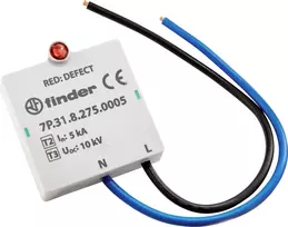 Finder 7P.31.8.275.0005 2 tipo viršįtampių apsaugos įtaisas, 1 polių, 275 V AC, 20 kA