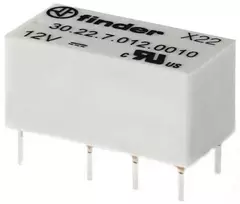 Finder miniatiūrinė PCB relė 30.22.7.012.0020 DPDT 2A 12V DC