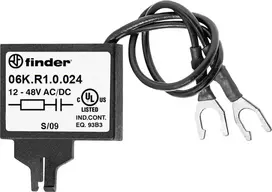 Finder RC slopinimo modulis 06K.R1.0.024, skirtas 24V AC/DC relių ritėms