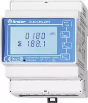 Finder 7E.85.8.400.0212 vienfazis skaitmeninis elektros energijos skaitiklis, 230 V AC, 40 A, DIN bėgelis, 1 modulis, S0 impulso išėjimas