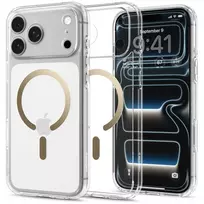 SPIGEN Ultra Hybrid MagSafe dėklas iPhone 17 Pro Max / 18 Pro Max - permatomas/auksinis