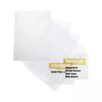 DURABLE CRYSTAL SIGN pakaitinės plėvelės 148 x 105 mm, permatomos, 10 vnt. pakelyje 483119