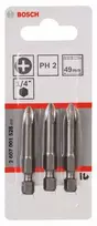 Bosch Professional Extra Hard Phillips PH2 49mm atsuktuvų antgaliai, 3 vnt. 2607001528