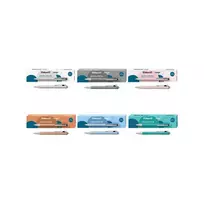 Pelikan Snap Metallic tušinukas, sidabrinis perlamutrinis blizgus aliuminio korpusas, mėlynas rašalas, vidutinis 400208064