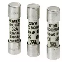 Siemens 3NC2263 cilindrinis saugiklis 6A 500V AC 250V DC gG 10x38mm