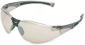 Honeywell Safety 1015350 apsauginiai akiniai su sidabriniu veidrodiniu lęšiu, šoniniais ir viršutiniais skydeliais, atsparūs braižymuisi, UV apsauga, EN 166