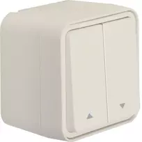 Hager WNC300B ritininių užuolaidų serijinis jungiklis, paviršinis, 1-polis, su rodyklių simboliais, IP55