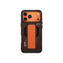 Skinarma Haxa dėklas iPhone 17 Pro Max su magnetiniu įkrovimu ir rankenos stovu, grafito spalvos