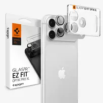 Spigen Optik Pro GLAS.tR EZ FIT iPhone 18 Pro fotoaparato objektyvo apsauga - sidabrinė