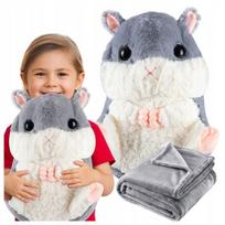 Chomikas 3in1: pliušinis žaislas, pagalvė ir pledas 50cm